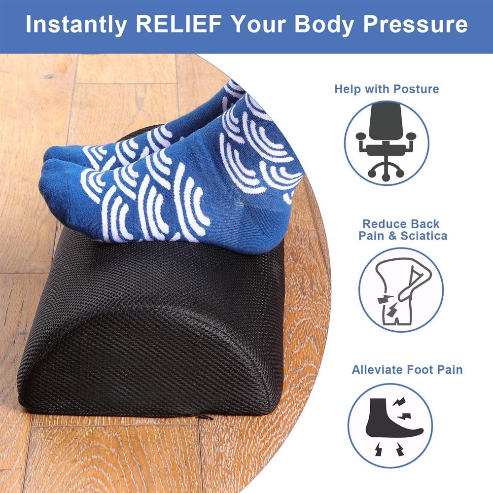 1Pcs 2In1 Adjustable Foot Rest For Under Desk Chiropractor-Endorsed Ergonomic Footrest Premium Comfort