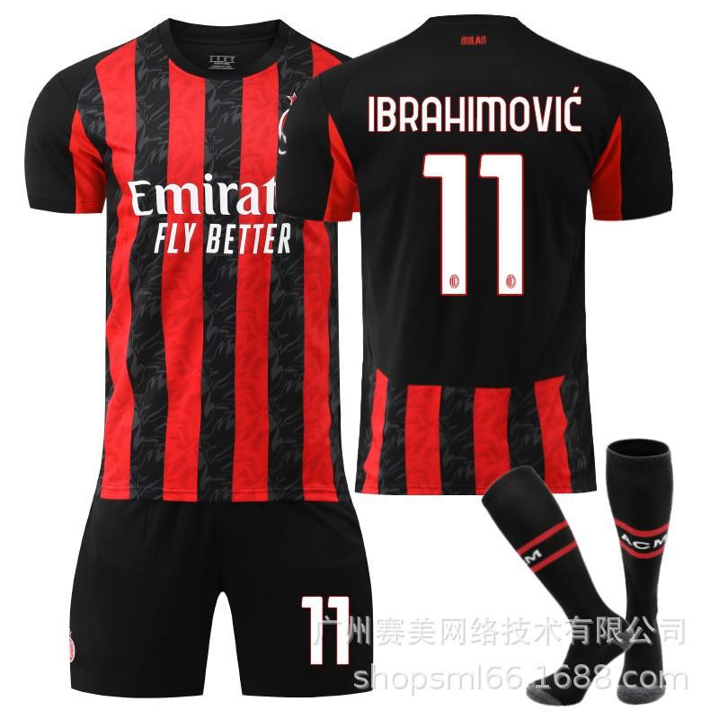2526AC Milan Home Football Uniforms 10 Leo Shirts 79 Filly 11 Ibrahimovic No. 14 Modric Kaka