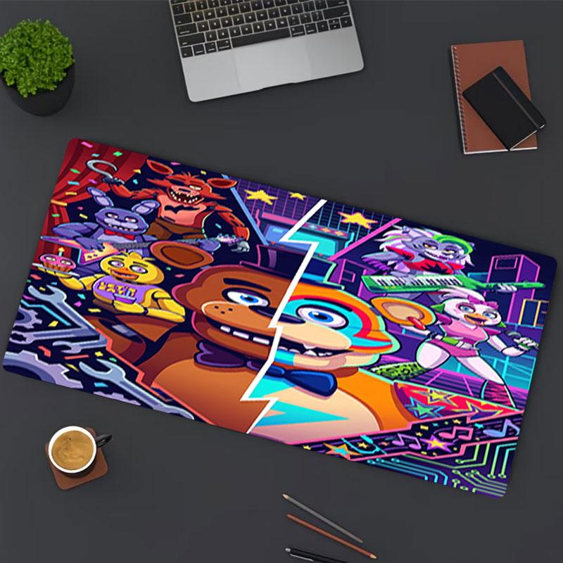 Five Nights at Freddy's Druck-Mauspad, für Tastaturauflage Laptop-PC-Matte für Büro-Heimgebrauch, Schreibtischdekoration, Perfektes Geburtstagsgeschenk für Gamer