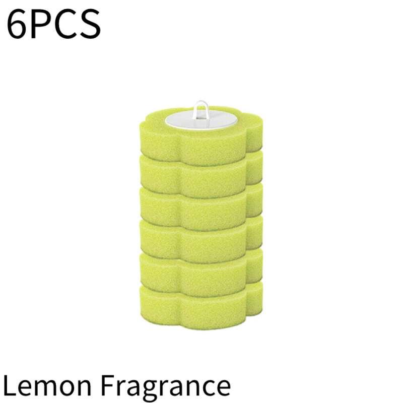 Современный минималистичный туалетный ершик одноразовый и легко заменяемый белый полупрозрачный набор из 18 штук аромат лимона и лаванды) Green