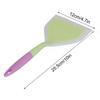 Cooking Spatula Transparent Twocolor Silicone Wide Mouth Frying Spatula Pancakes Fried Shovel for Home Kitchen(Green Spatula Head )