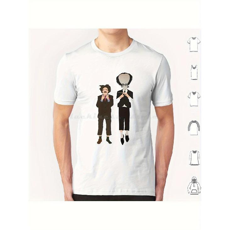 Men s Vic & Bob British Comedy T-Shirt - Iconic Vic Reeves & Bob Mortimer Character Print, S-6XL Sizes, Casual Fan Apparel, Machine Washable Crew S белый