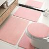 Hot-Selling Bathroom Luxury Set Floor Mat Imitation Cashmere Solid Color Toilet Seat Toilet Bathroom Absorbent Non-Slip Mat