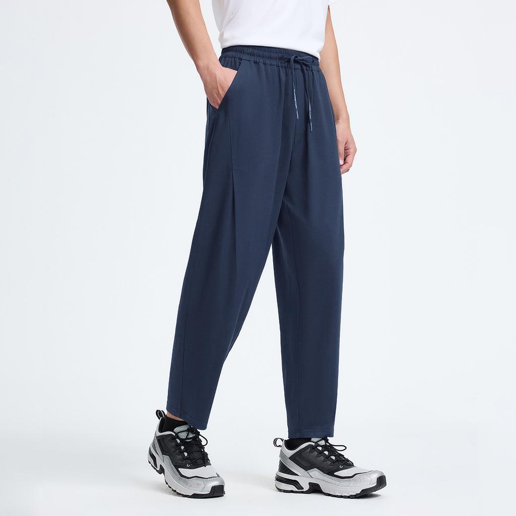 Outdoor pants men's summer thin ice cold pants loose nine quarter straight tube sports cool casual pants men's style