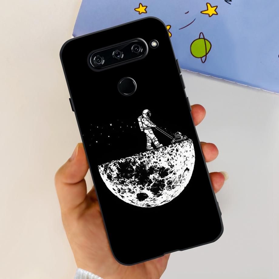 For LG V40 ThinQ Case Cover For LG V35 V35+ ThinQ Soft TPU Silicone Cases Fashion Flower Cute Pattern Funda For LGV40 ThinQ Capa