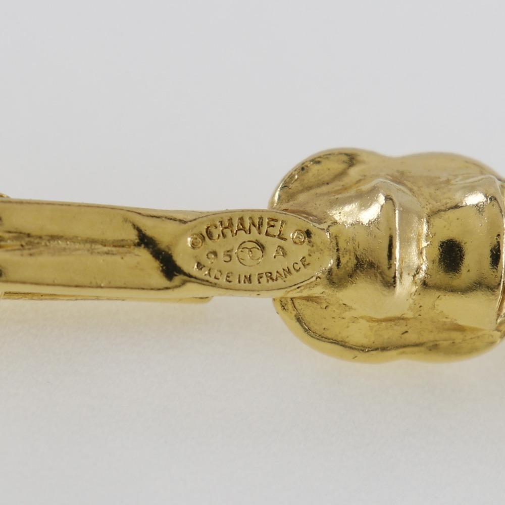 Chanel COCO Mark Necklace Flour Vintage Plated Gold/shell Flour 108g Women Used