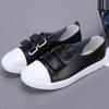 Spring Women Flats Ladies Slip On Ballet Flats Female Loafers Leather Shoes Women Casual Boat Shoes White Black Sneakers WSH3573