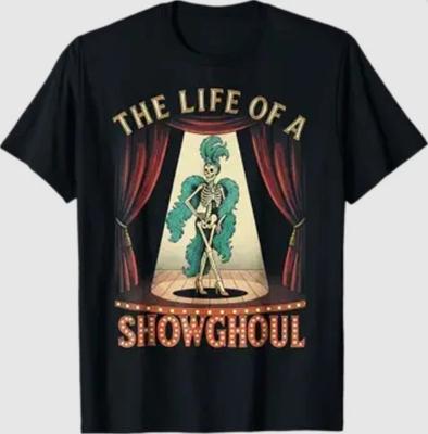 Das Leben eines Showghouls Halloween Show Skelettmädchen Retro T-Shirt