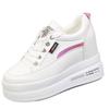 Fashion Woman Height Increasing Shoes 10CM Heels Spring Autumn Wedges Breathable Women Sneakers Casual Platform Trainers White Shoes
