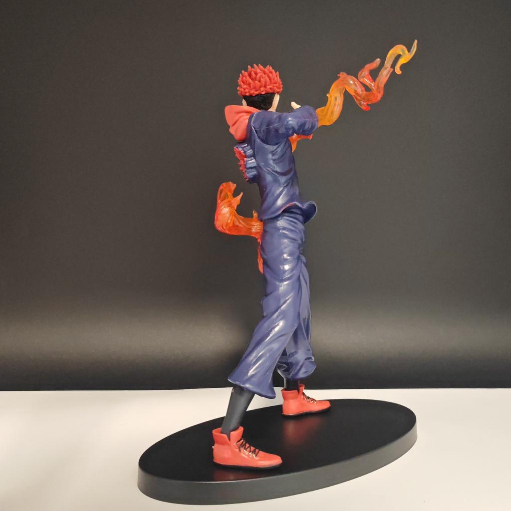 Jujutsu Kaisen Ryomen Sukuna Itadori Yuji Flame Effect Anime Collectible Figure Model Statue Desktop Decoration Collectable Toys