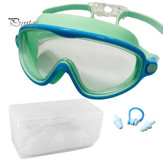Kids Swim Goggles Anti-Fog UV Protection Leak-Proof Pool Swimming Goggles with Nose Clip Earplugs for Boys Girls Youth Toddler 3-15 Years