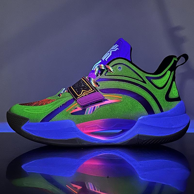 Basketball Shoes Actual Friction Will Ring Men's and Women's Splashes 4th Generation Luminous Technology Non-slip and Wear-resistant Cement Hard Floor