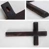 Suministros religiosos Cruz católica cristiana colgante de pared artesanía de madera negra decoración de pared cruzada