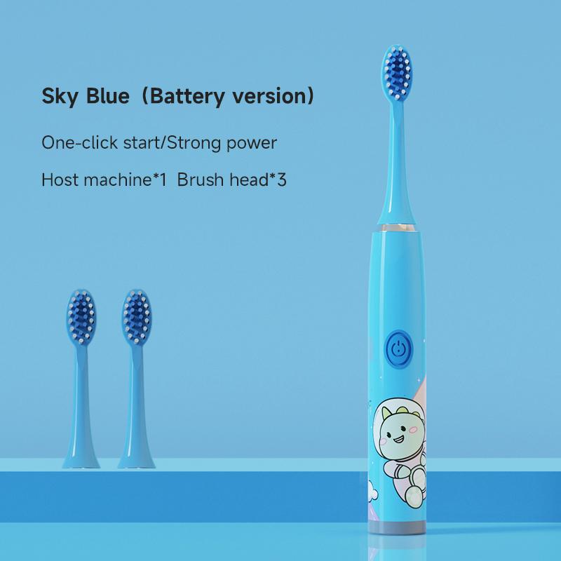 Electric Toothbrush for Children High Density DuPont Soft Bristles IPX7 Waterproof Battery Version Strong Power