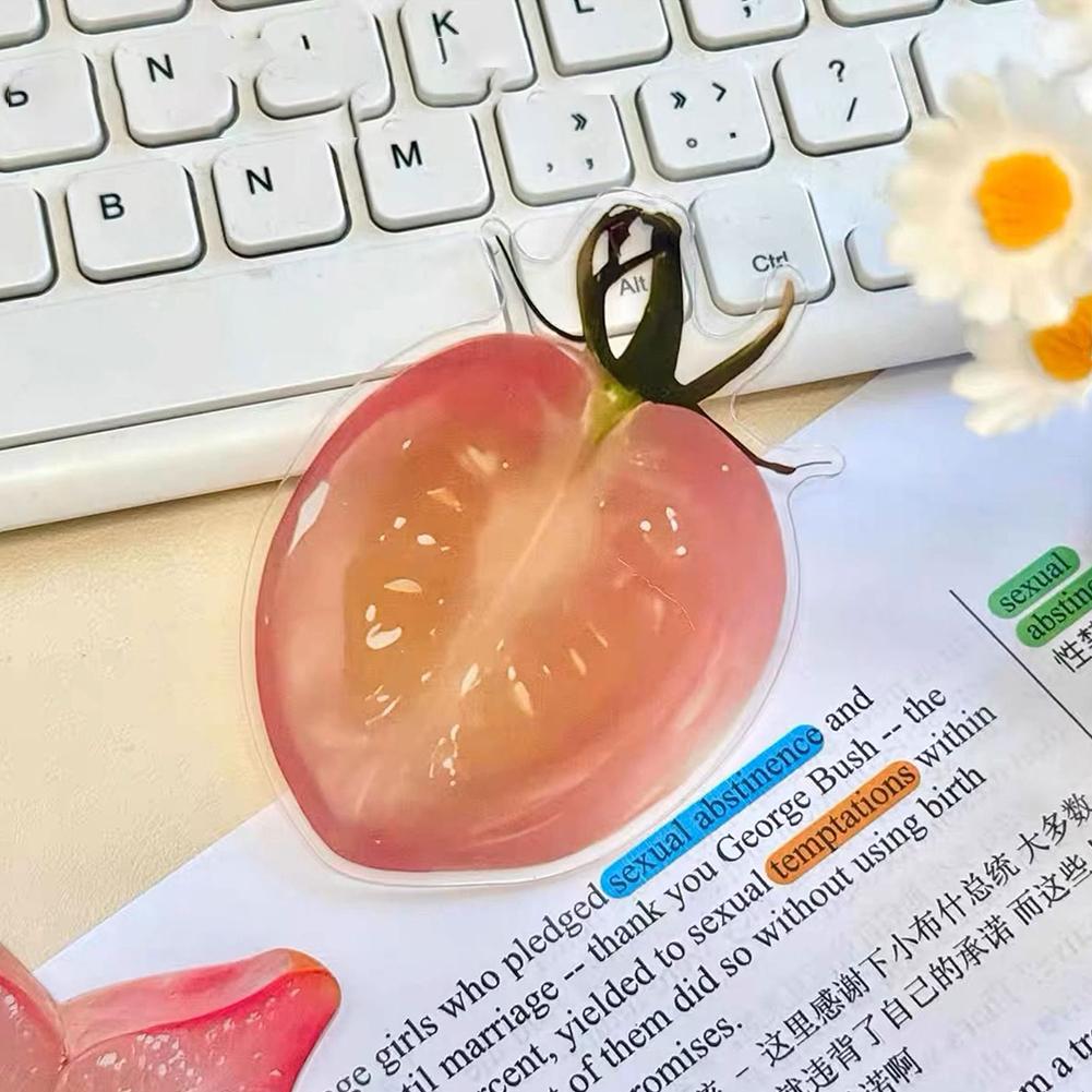 Creative Fruit Slice Bookmark with Simulation Funny Design Sense for INS Fixed Book Photography Cartoon Cute Note Bookmark