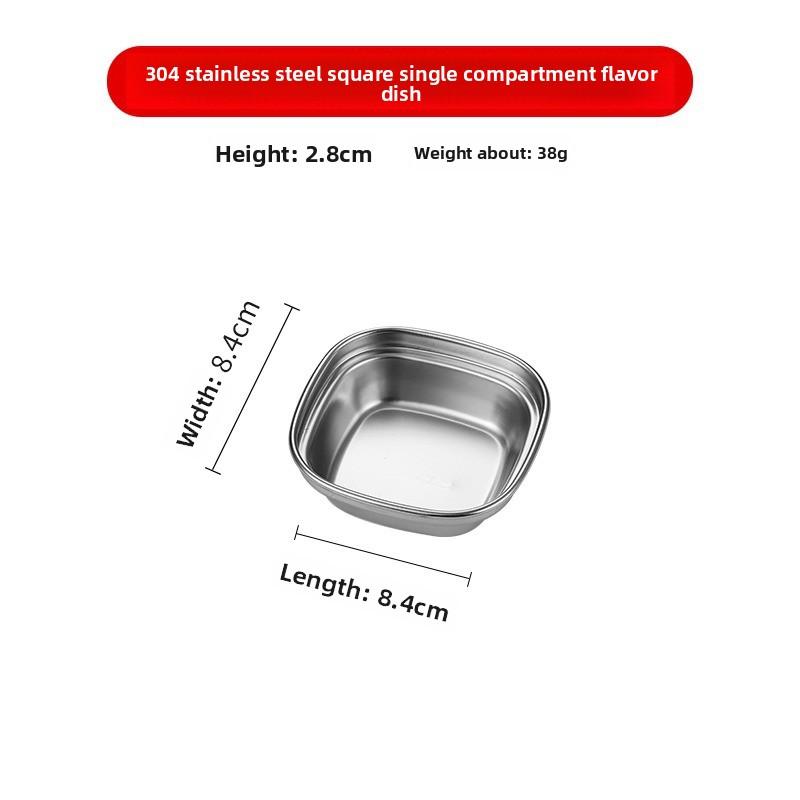 Small Sauce Bowl Kitchen Seasoning Dipping Dish Korean Style Stainless Steel 304 Multifunctional Tableware For Barbecue Dinner