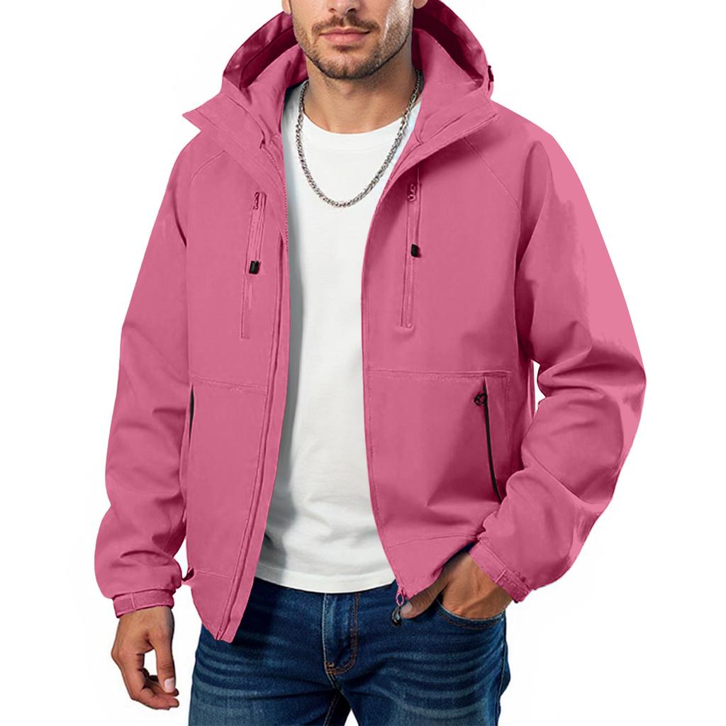 Løs hettegenser med halv glidelås for menn og submaskinjakke