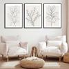 3Pcs Neutral Botanical Wall Art Minimalist Abstract Botanical Line Canvas Posters Prints Modern Beige Boho Plant Paintings Wall Decor Pictures for