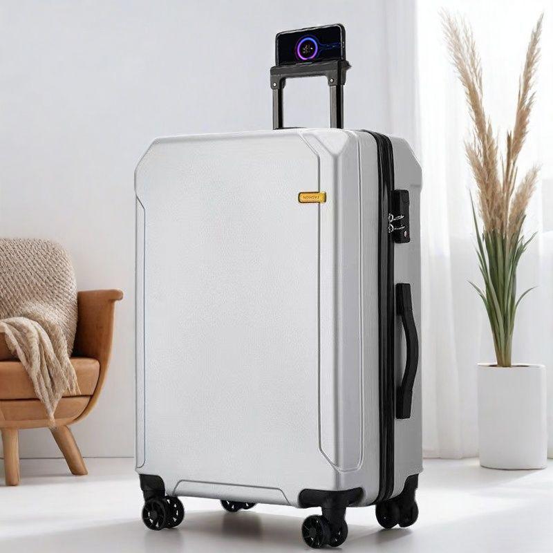 Ultralight Leather Trolley Suitcase with Silent Universal Wheels, Large Capacity & Combination Lock - New Style with Free Shipping