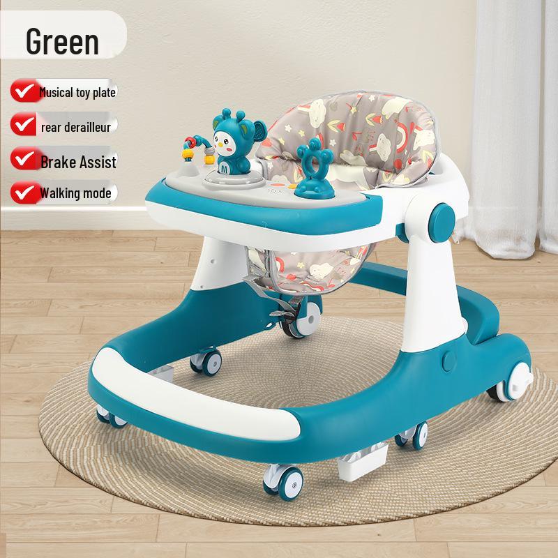 Adjustable Multifunctional Baby Walker for 6-18 Months - Anti-Rollover Design for Boys and Girls