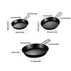 3Pcs Folding Nonstick Frying Pans Portable Outdoor Cookware Light Weight Quick Heating Skillets Cooking Accessory