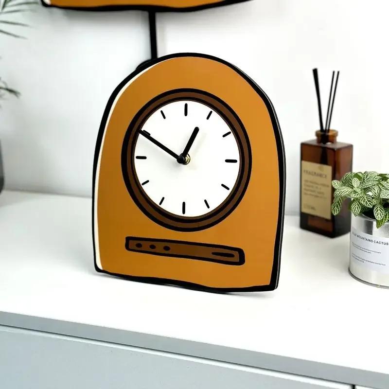 

New Korea Cartoon Wall Clock Living Room Clocks Home Decor Digital Clocks Modern Design Swinging Pendulum Clock Home Decoration