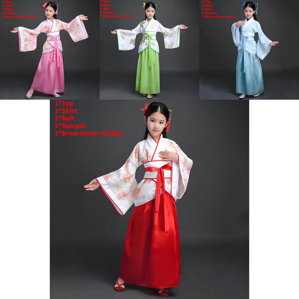 Childrens Chinese Traditional Costume With Polyester Fabric For Ethnic Dance And Cultural Celebrations