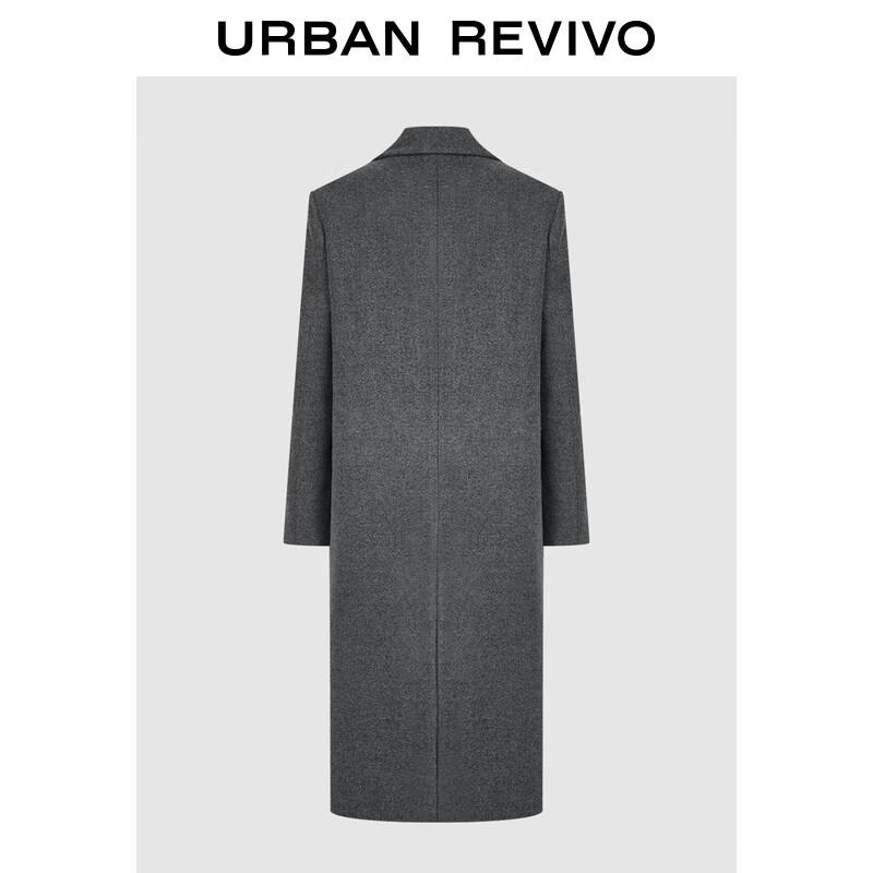 UR 2025 Autumn Women's Modern Urban Grey Long Coat
