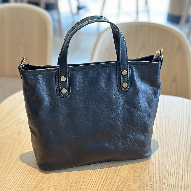 Johnature Leisure Large Capacity Handbag Retro Simple Genuine Leather Shoulder Bags Commuting Versatile Women's Bag