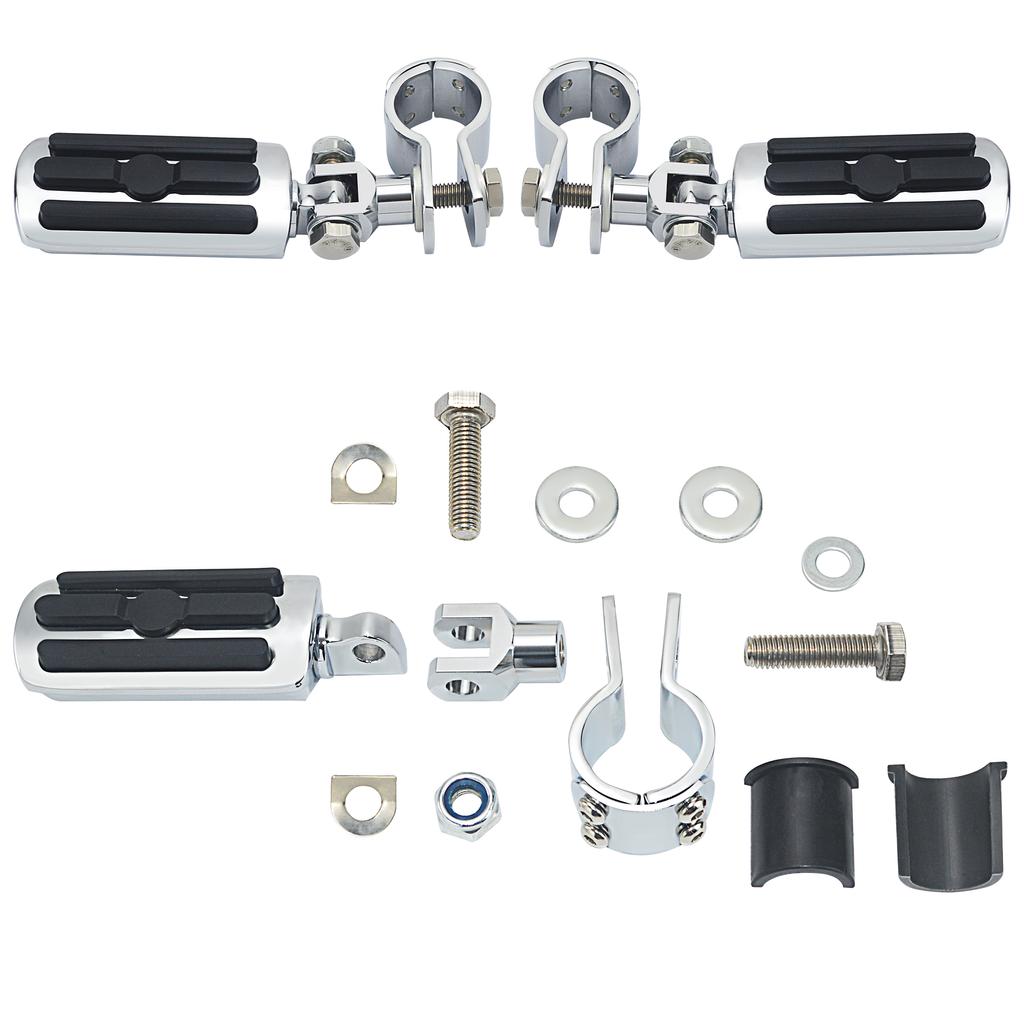 Chrome motocykl autostrada zacisk podnóżki podnóżek pedał podnóżki góra dla Harley Electra Road King przemieszczanie się po ulicy 1-1/4"