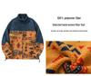 Men's Retro Ethnic Style Patchwork Fleece Hoodie - Warm Winter Cardigan Jacket