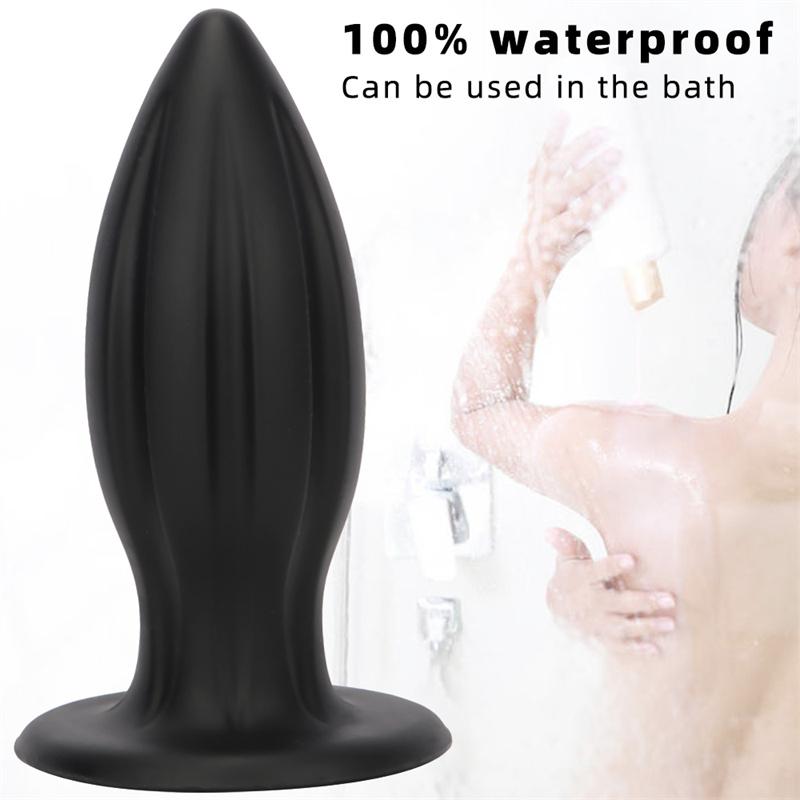 Black Yu'er Sucker Rear Court Big Anal Plug Fisting Training Soft Anal Expansion Silicone Super Large Anal Plug Dildo