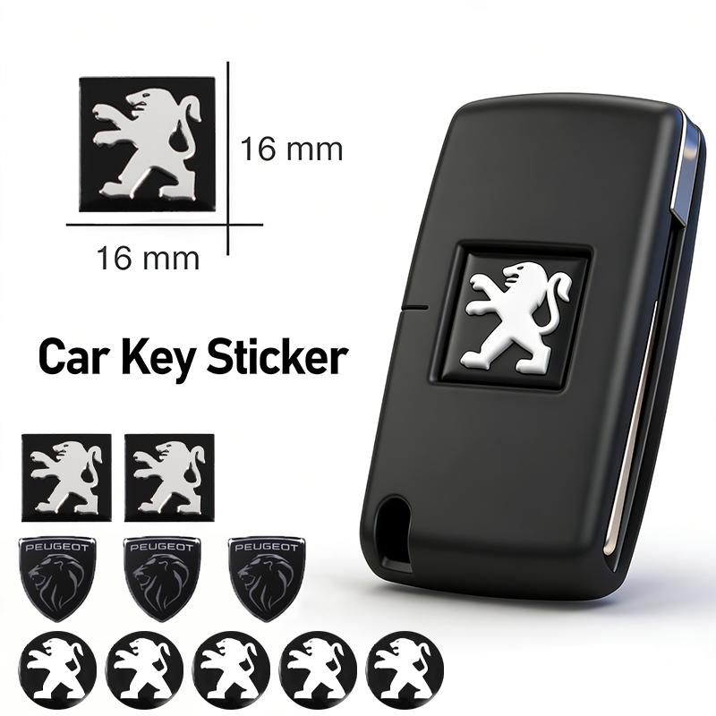 Car Sticker Aluminium Auto Keys Decoration Decal Accessories For Peugeot 206 307 308 3008 207 208 407 408 508 2008 5008 301 106