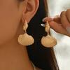 Natural Thorn Snail Shell Earrings Retro Shell Beach Vacation Earrings