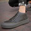 Fashion Autumn Winter New High-top Business Casual Quality Leather Men's Boots Fashion Boots Trends Soft Sole Sneakers Men's Ankle Boots