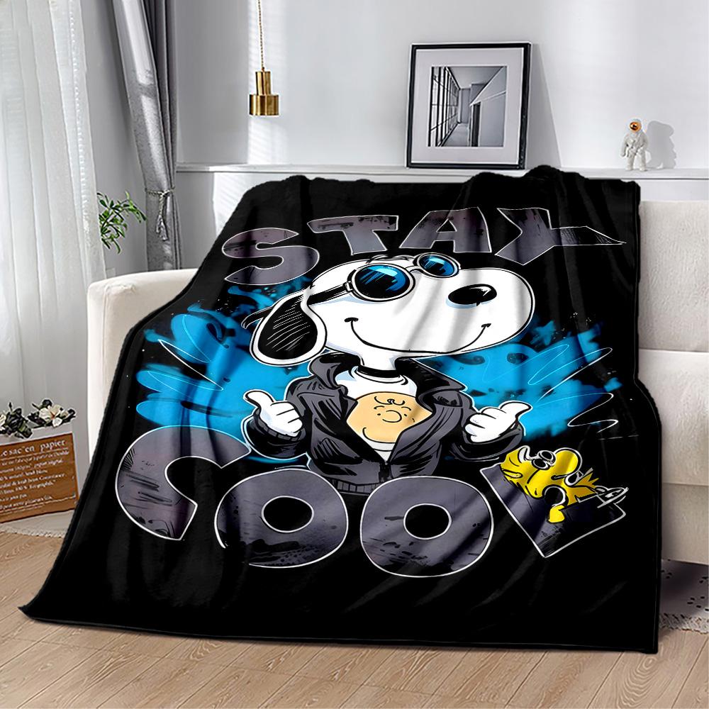 Snoopy Woodstock Friendship Blanket Durable Comfort Great for Bedding Bed Livingroom Four Seasons Universal Modern