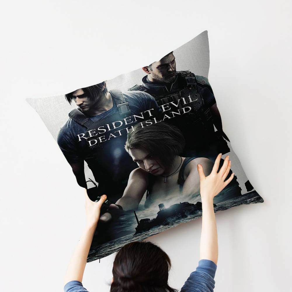 Resident Leon Kennedy E-Evil Kissenbezug Auto Überwurfskissenbezug für Sofa Auto Weihnachtsgeschenk 40x40cm 45x45cm