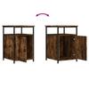 Nightstand Smoked Oak Finish 40 x 42 x 60 cm Engineered Wood