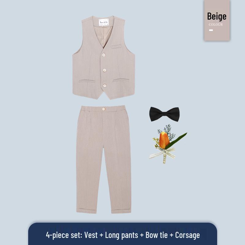 Children's Autumn Formal Wear: British-Style Blazer and Suit Set for Boys, Ideal for Weddings and Performances