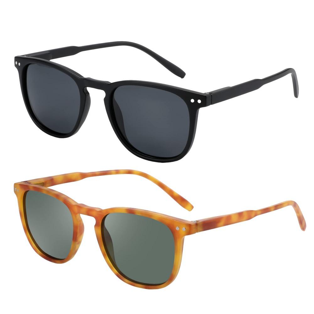 ZENOTTIC Retro Kleine Runde/Eckige Polarisierte Sonnenbrille Vintage Leichter Rahmen für Herren Damen Mode Shade