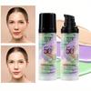 Trefärgad Blandad Isoleringskräm Färgkorrigerande Primer Ljusnar upp Huden Foundation Långvarig Basmakeup Concealer Osynliga Porer Återfuktande