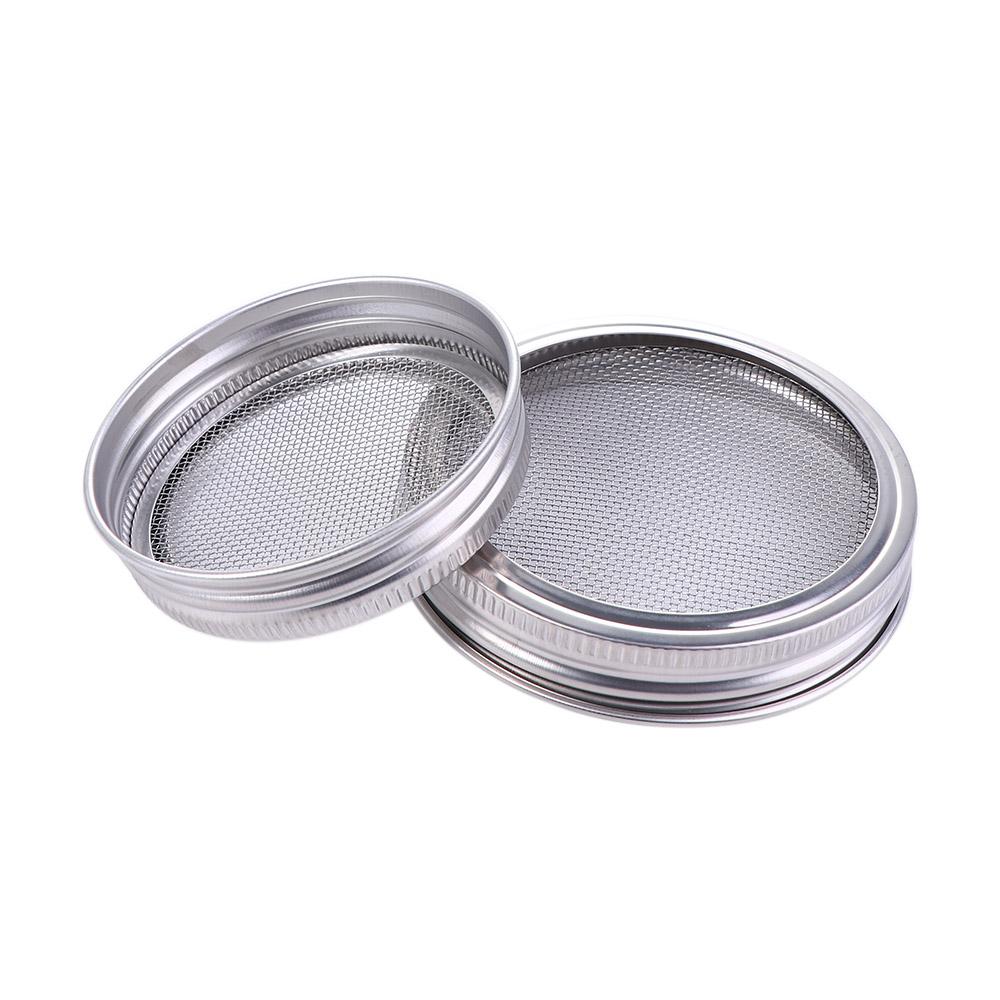 16/32oz Bred Munn Økologisk med Stativ Spirekasse Spirekrukke Sett Mason Krukker Spirelokk