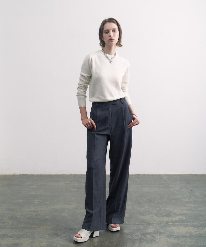 Tobaseu Cashmere Long Top (Ivory)