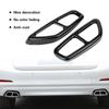 2Pcs Car Stainless Steel Black Exhaust Tailpipe Cover Trim for BMW 5 Series G30 2017 2018