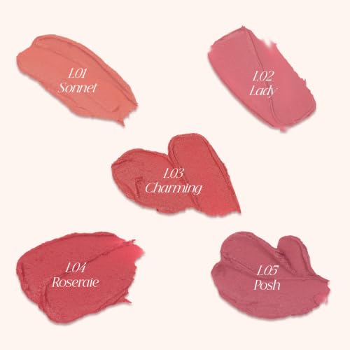 FORENCOS Alright Mood Chiffon Lippenstift, 3,2g, Semi-Matt, Stark Feuchtigkeitsspendend (03 Charmant, Standard)