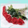Rose Silk Single Artificial Flower For Wedding Decor And Enhancement Interior