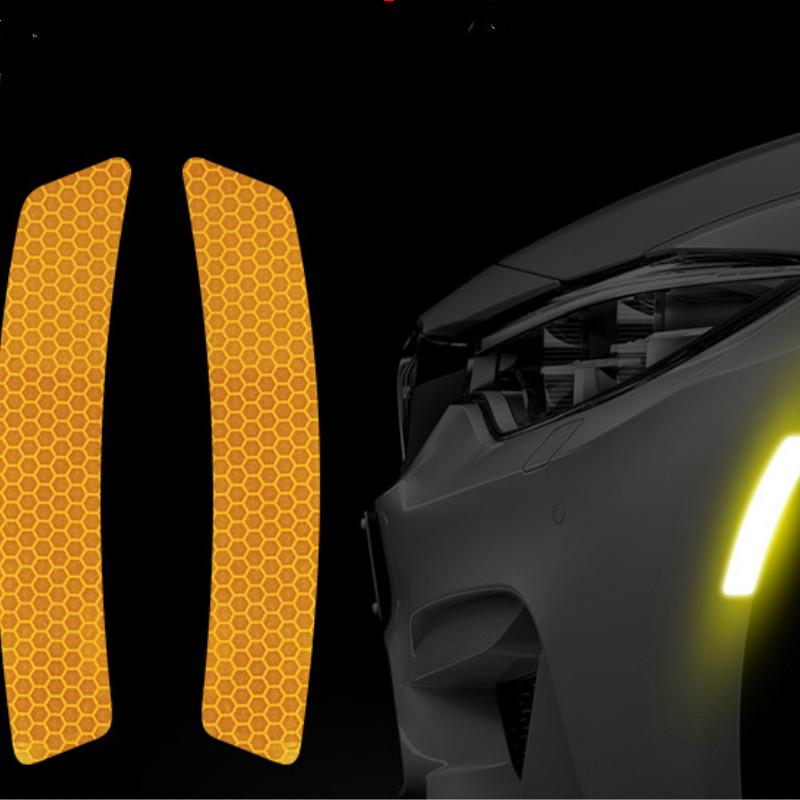 High-strength Wheel Eyebrow Reflective Stickers Anti-collision Reflective Bar Warning Car Stickers