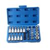 Complete 34Pieces 3/8'' Drive Socket and Bit Kit Male / Female with Storage Box for Home Repairs and Professional Use