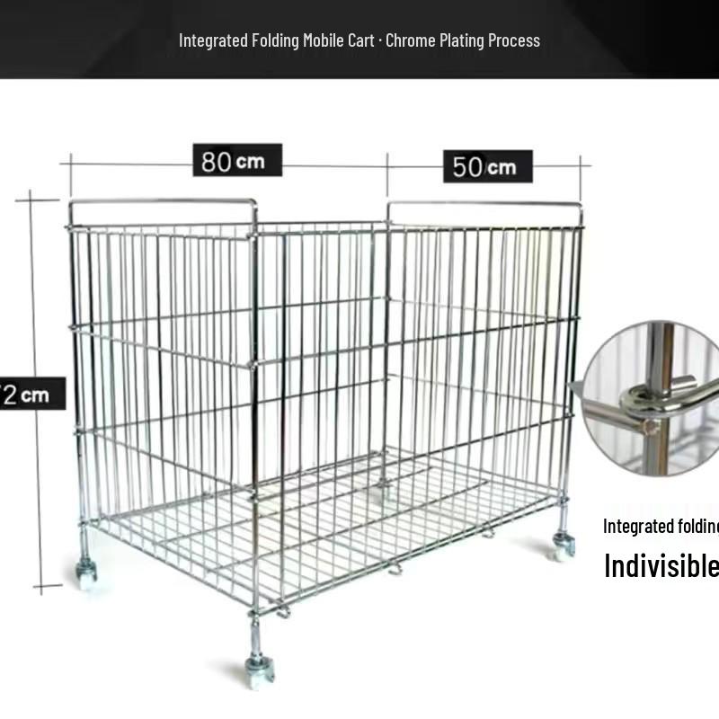 

Clothing Warehouse Large Mesh Basket Shopping Trolley