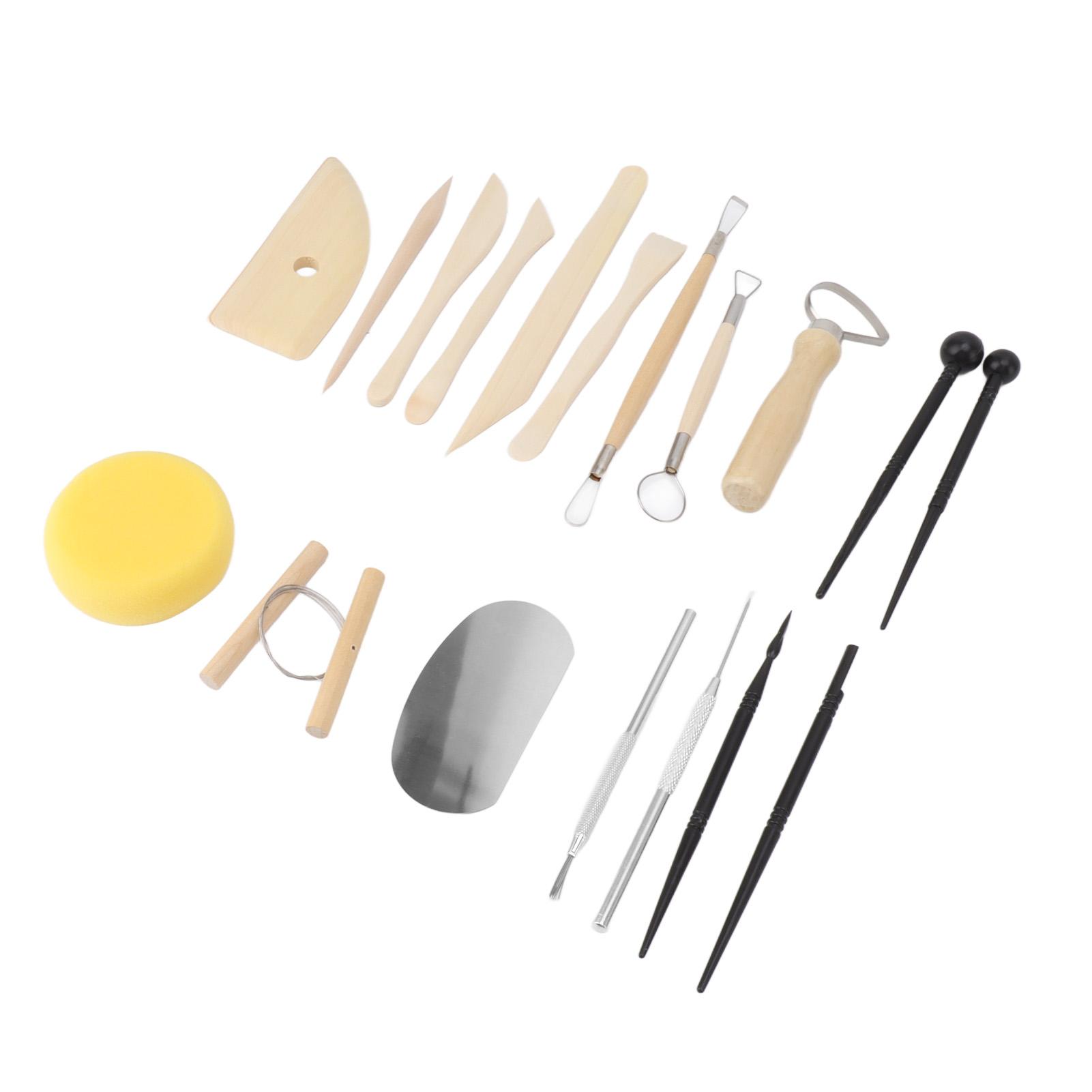 

Clay Tools Kit Sculpting Tools Wooden Material Shaping Building Modeling Carving Accessories for Pottery Arts Craft